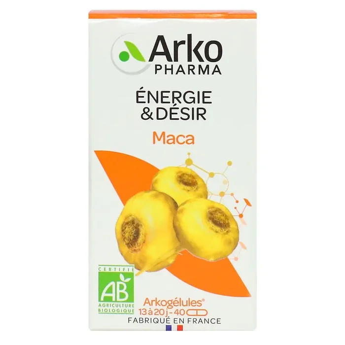 Arkogélules maca bio vigueur et énergie 45 gélules