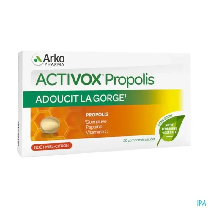 Arkopharma activox propolis miel citron des 6 ans sans sucre comprimé à sucer 20