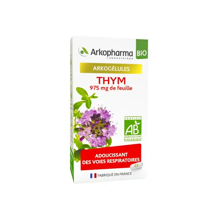 Arkopharma arkogelules bio thym 975mg de feuille 45 gelules