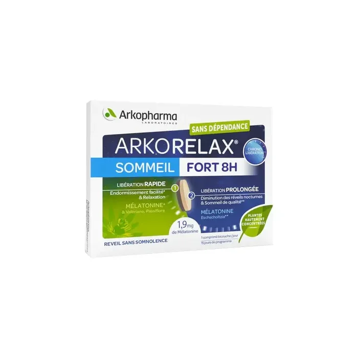 Arkopharma arkorelax sommeil fort 8h 15 comprimes