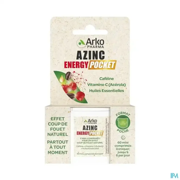 Arkopharma azinc energy pocket comprimé 60
