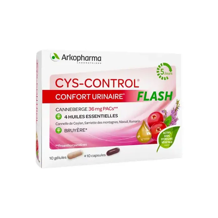 Arkopharma cys control flash 10 gelules + 10 capsules