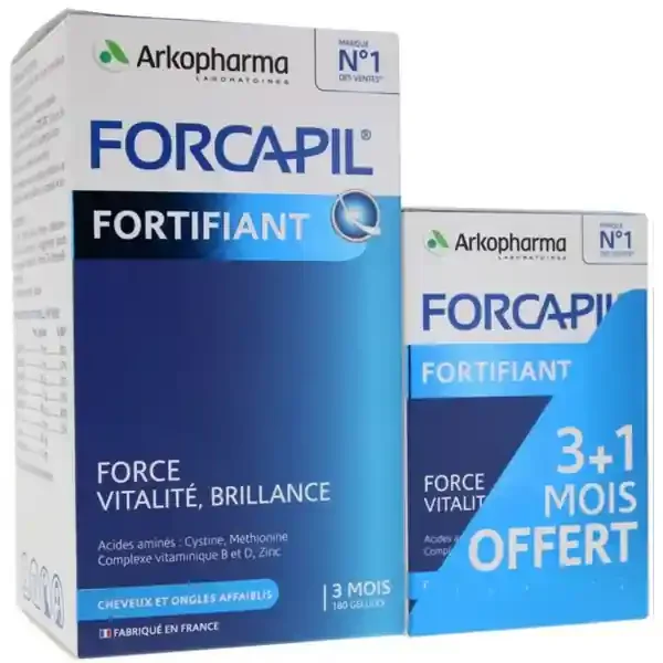 Arkopharma Forcapil Cheveux et Ongles 180 gélules + 60 gélules OFFERTES