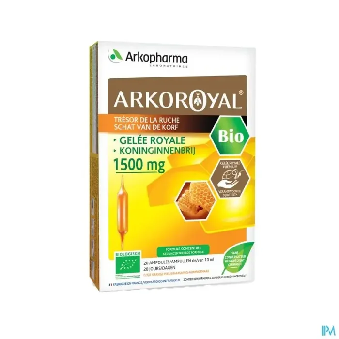 Arkoroyal gelee royale bio 1500mg amp 20x10ml