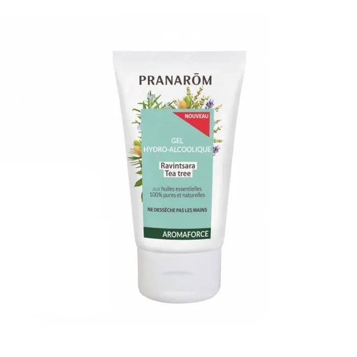 AROMAFORCE GEL HYDRO-ALCOOLIQUE RAVINTSARA TEA TREE 50ML PRANAROM