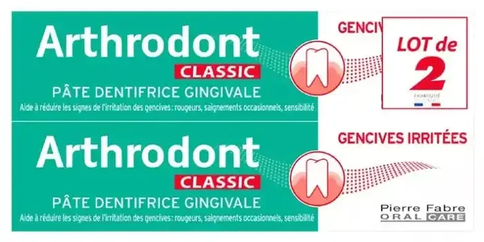 Arthrodont Classic Dentifrice Gencives Sensibles Lot 2 x 75 ml