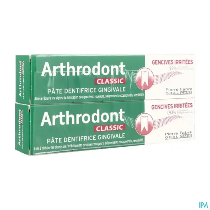 Arthrodont classic pate dentifrice tube 75ml x2