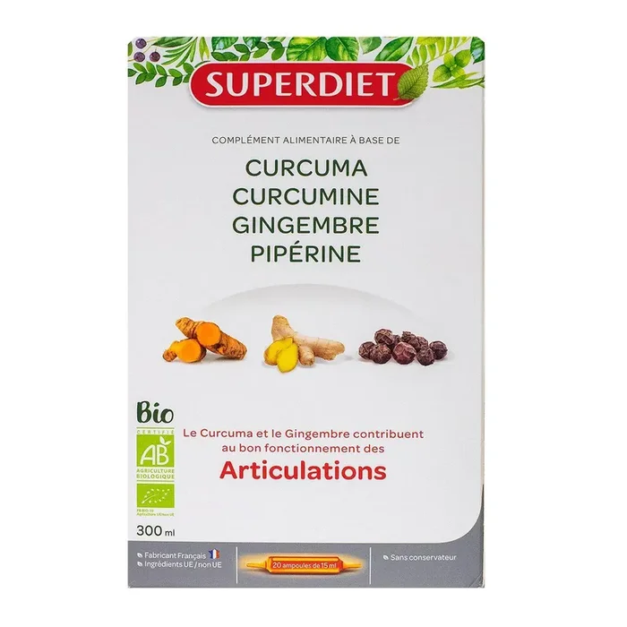 Articulations curcuma gingembre 20x15ml