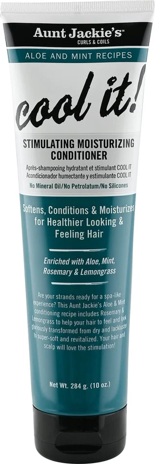 Aunt Jackie’s Cool It! Baume hydratant stimulant à l’Aloe & Menthe 10oz