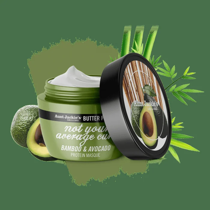 Aunt Jackie&rsquo;s NOT YOUR AVERAGE CURL – Masque aux protéines de bambou et d&rsquo;avocat, 227g