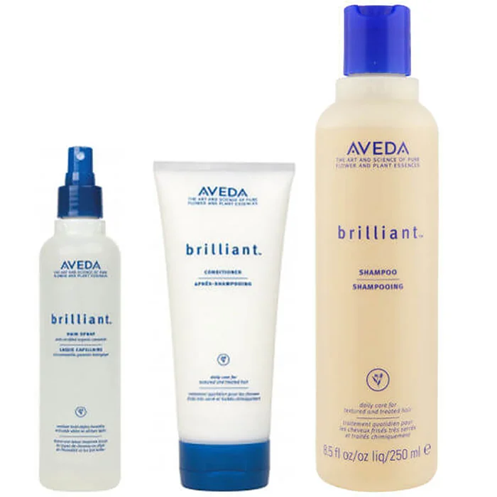 Aveda Brilliant Trio – shampoing, après-shampoing & laque