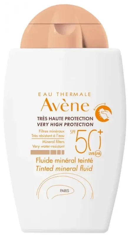 Avène Eau Thermale – Solaire – Fluide Minéral Teinté SPF 50+ 40 ml
