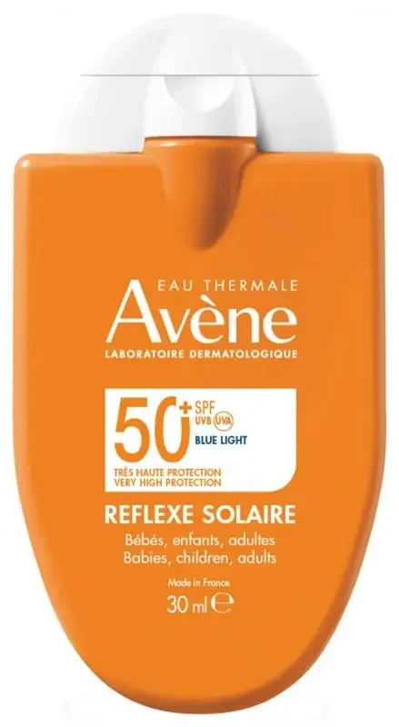 Avène Eau Thermale – Solaire – Réflexe 50+ Uvb Uva Lumière Bleue Hev Peaux Sensibles 30 ml