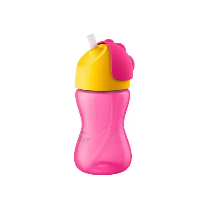 Avent tasses a paille rose 12 mois et + 300ml