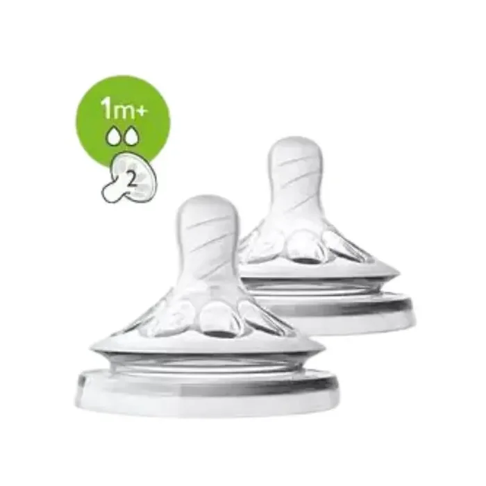 Avent tetine naturel 1 mois et + debit lent 2 pieces