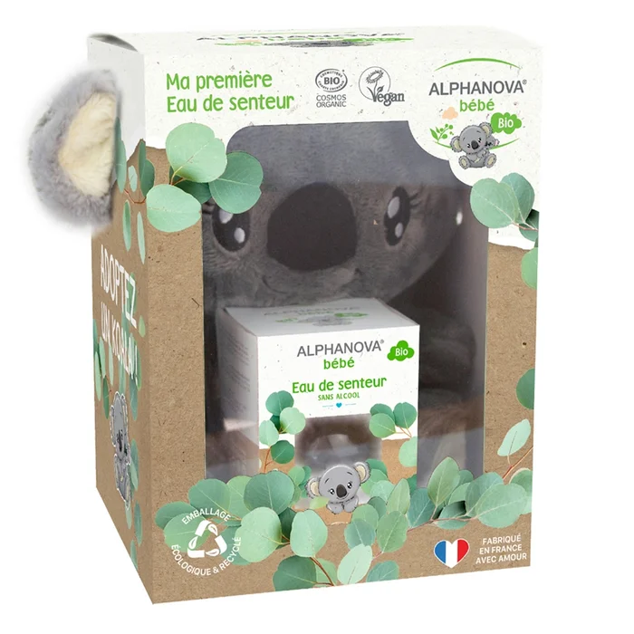 Bébé – Coffret Eau de Senteur Bio 50 ml + Peluche Holly le Koala