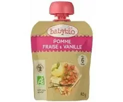 Babybio Gourde POMME DE NOS RÉGIONS FRAISE VANILLE 90g