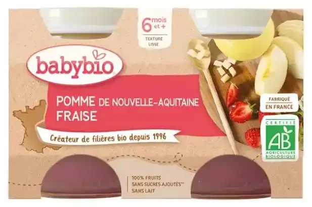 Babybio Pomme de Nouvelle-Aquitaine & Fraise