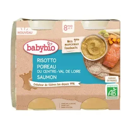 BABYBIO RISOTTO POIREAU 2X200G 8 MOIS ET +