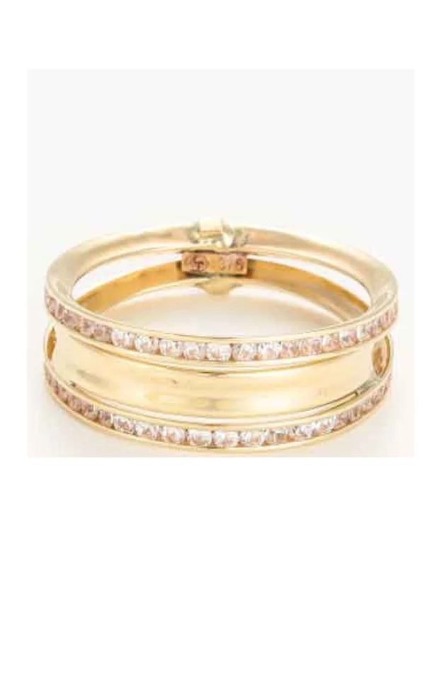 Bague Blanca – Or jaune 375/1000 & zirconium