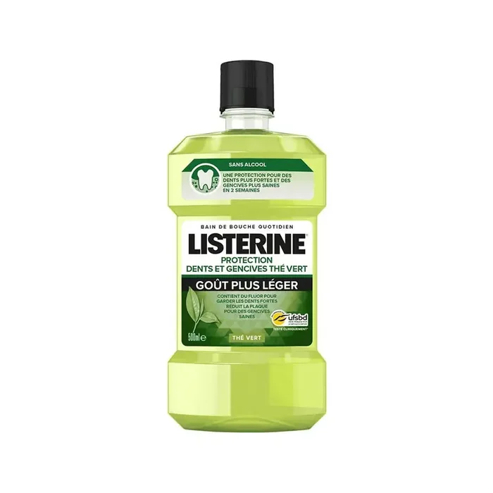BAIN DE BOUCHE PROTECTION DENTS ET GENCIVES THÉ VERT LISTERINE 500ml