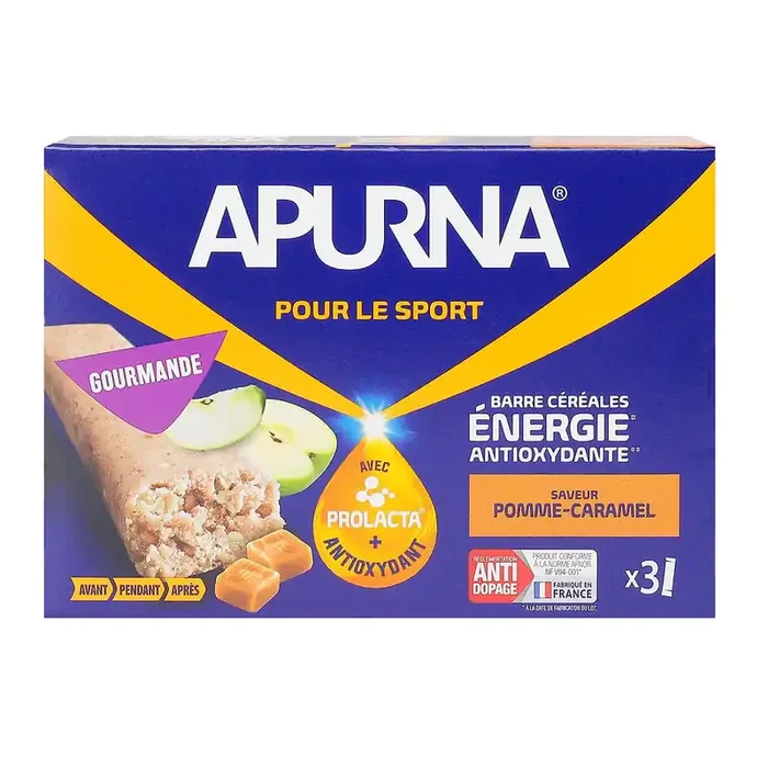 Barres énergétiques pomme caramel 3x40g