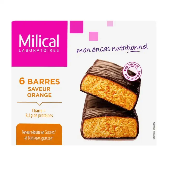Barres minceur saveur orange x6