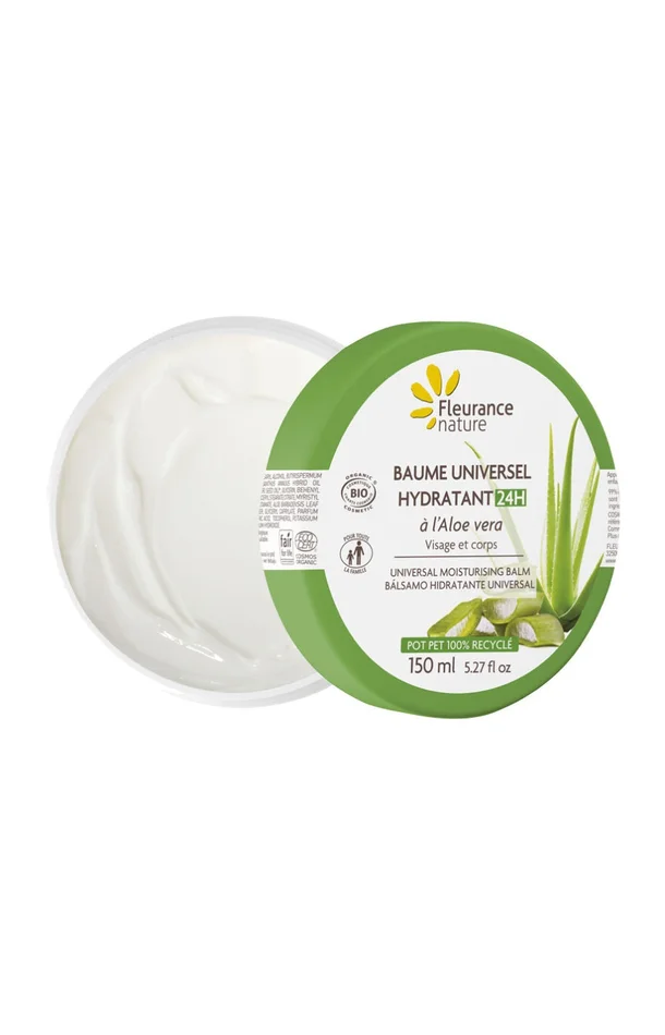 Baume universel bio hydratant 24h – Aloe vera – Visage & corps – 150 ml