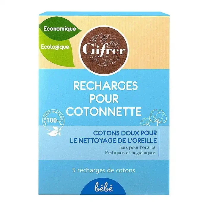Bébé 5 recharges coton pour cotonnette
