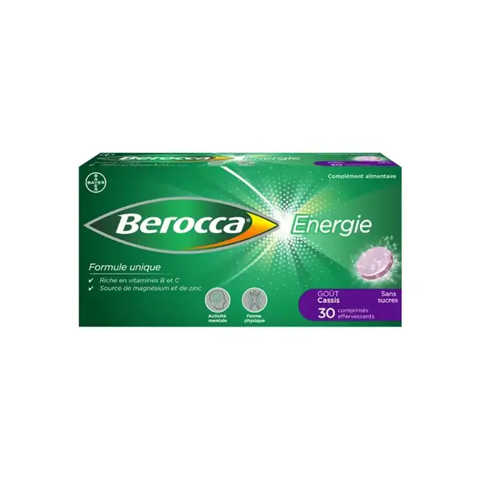 Berocca Energie gout cassis 30 comprimes effervescents