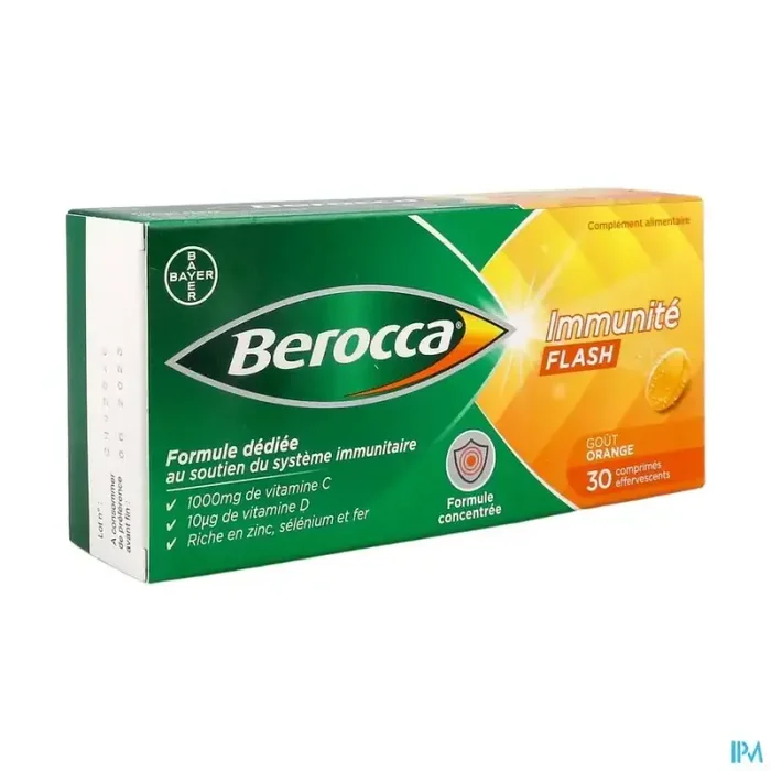 Berocca immunite flash comprimé effervescent 30