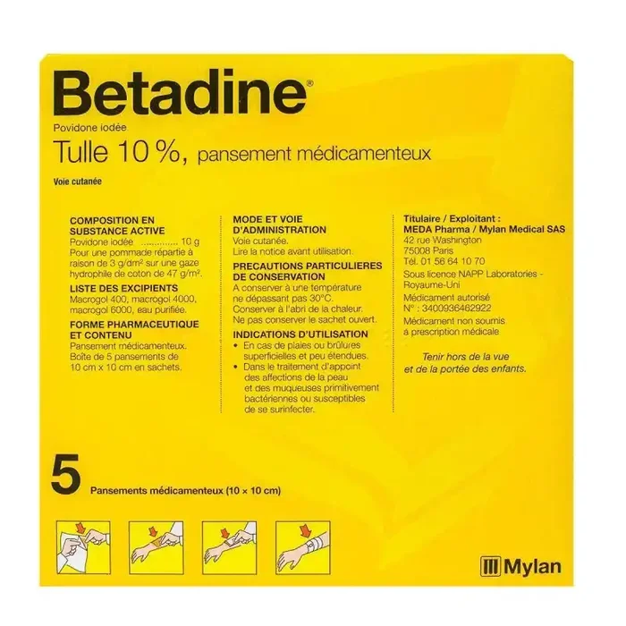 Betadine Tul.10 10×10 Pans 5