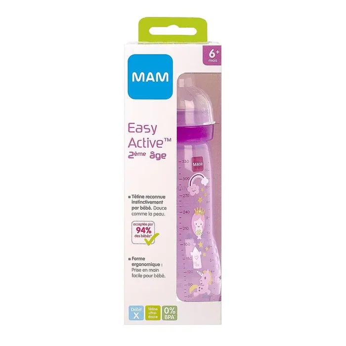 Biberon Easy Active 6m+ rose 330ml