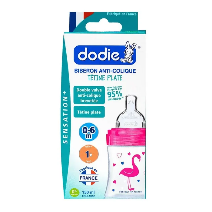Biberon Sensation+ 0-6m 150ml Flamand rose