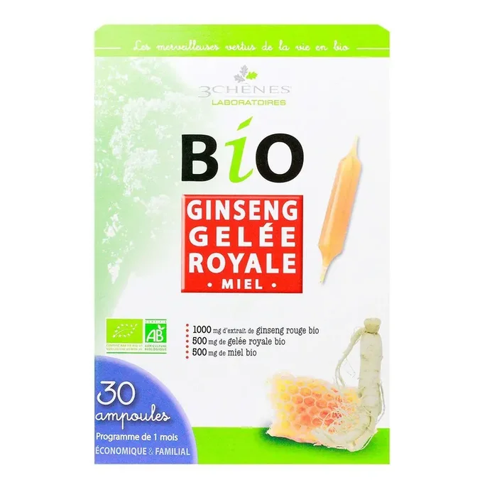 Bio ginseng gelée royale 30 ampoules