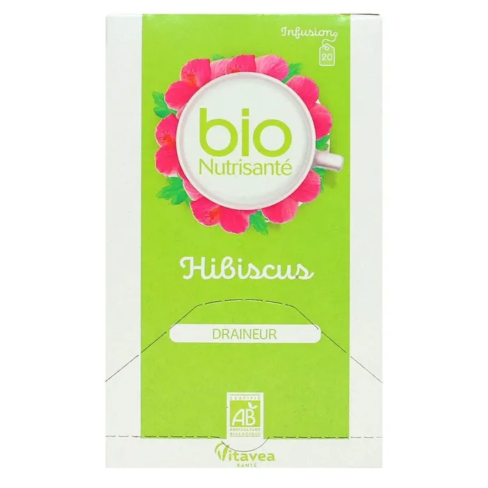 Bio Nutrisanté infusion hibiscus draineur 20 sachets