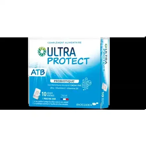 Biocodex ULTRA PROTECT ATB Probiotique – 10 Gélules Végétales