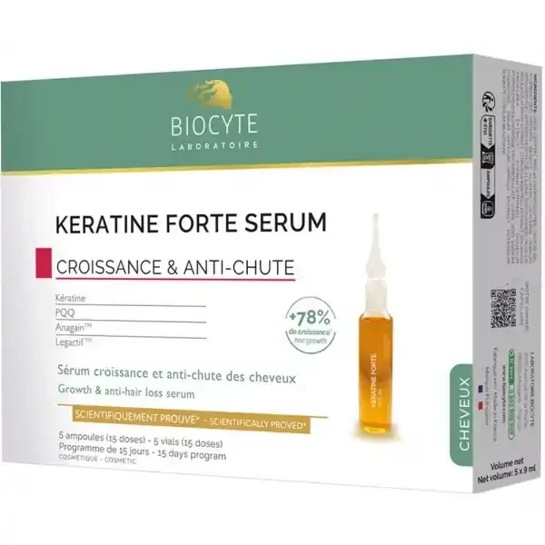 Biocyte Kératine Forte Serum Ampoules 5 x 9 ml