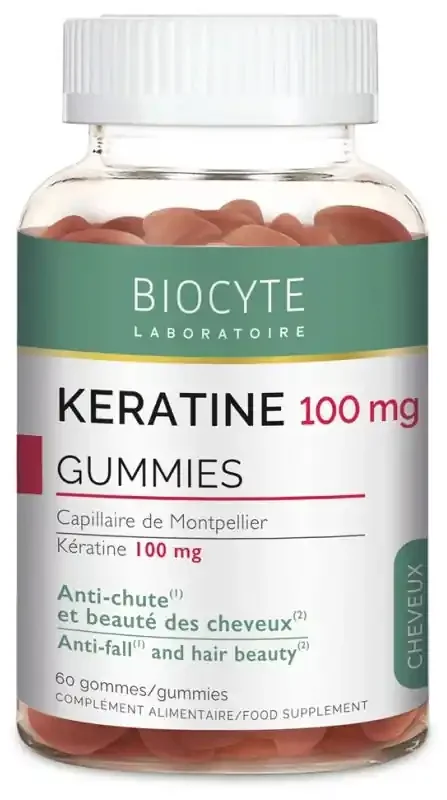 Biocyte Kératine Gummies – 60 gommes