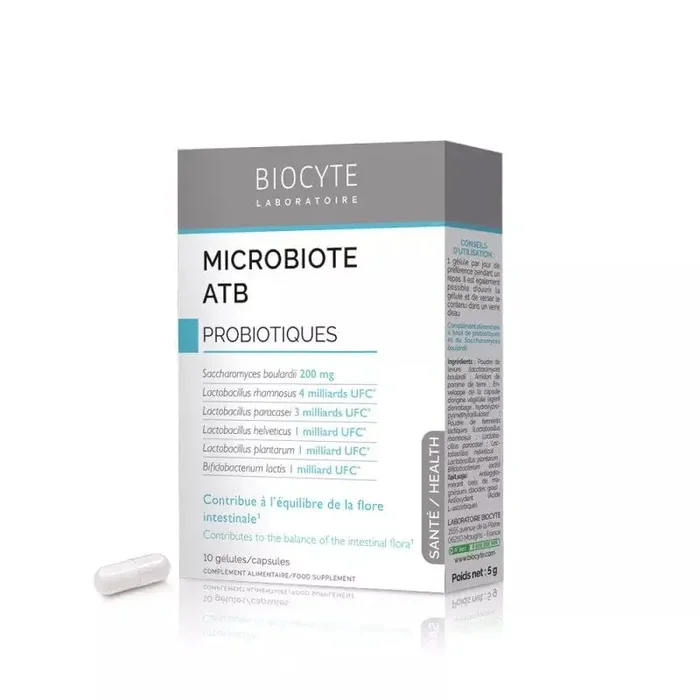 Biocyte Microbiote ATB Probiotiques, 10 Gélules