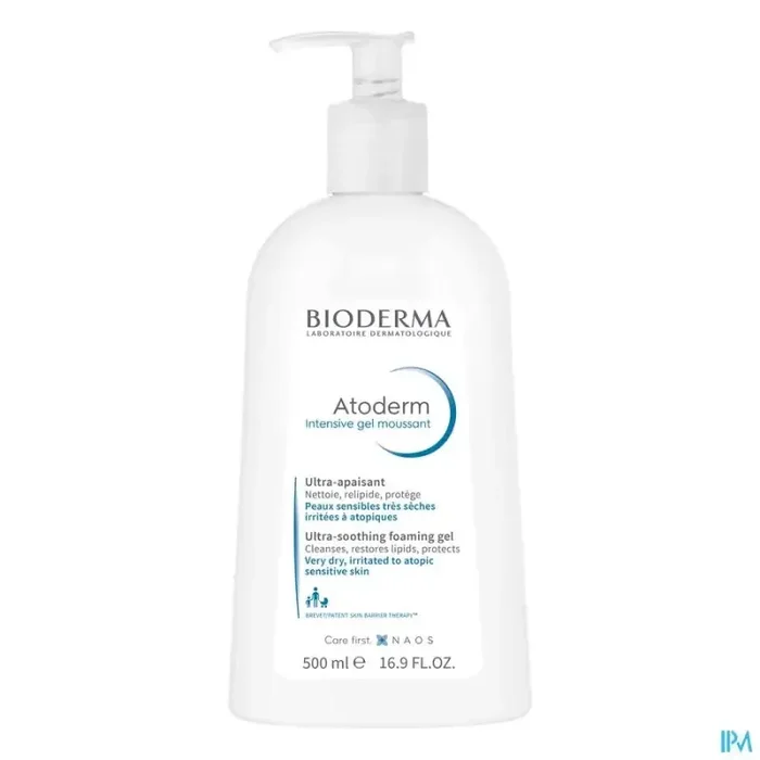 Bioderma atoderm intensive gel moussant ultra apaisant 500ml