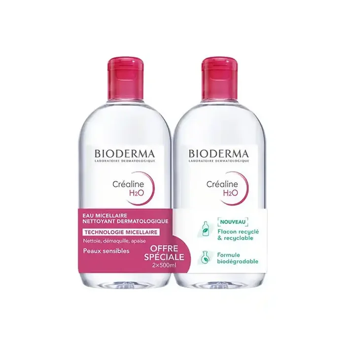 Bioderma crealine H20 l‘eau micellaire offre special duo 2x500ml