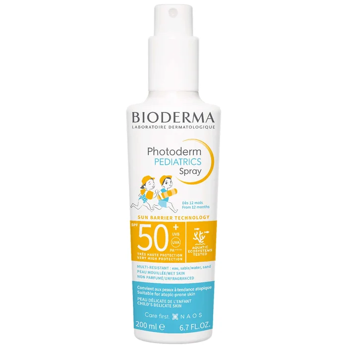 Bioderma Photoderm Pediatrics Spray Solaire SPF 50+ Ultra-Résistant pour les Enfants de plus de 12 mois 200 ml