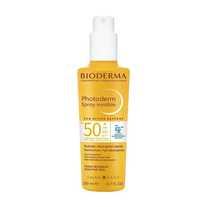 Bioderma Photoderm Spray Solaire Invisible SPF50+ Peaux Sensibles 200ml