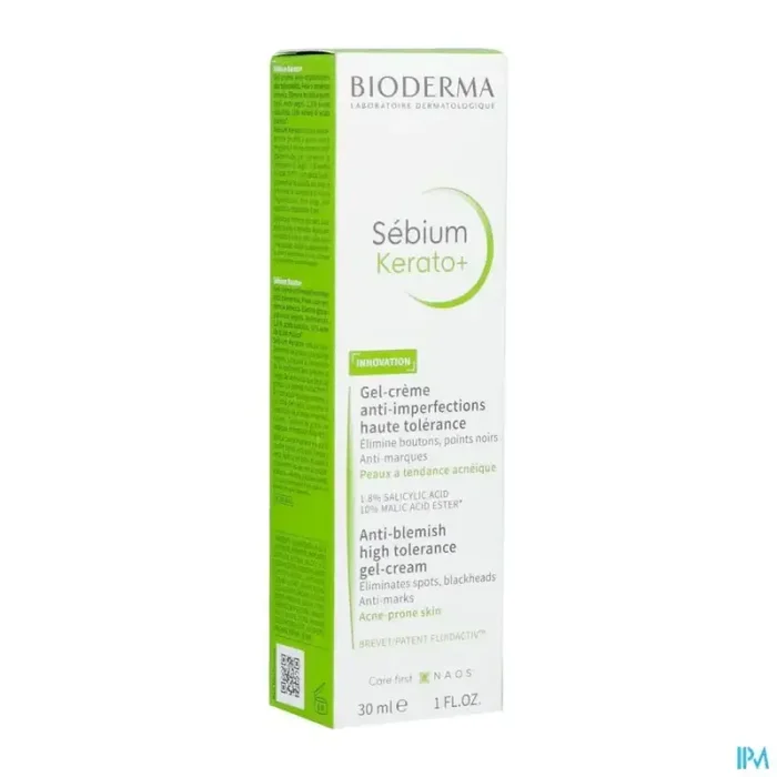 Bioderma sebium kerato+ gel crème anti-imperfections 30ml
