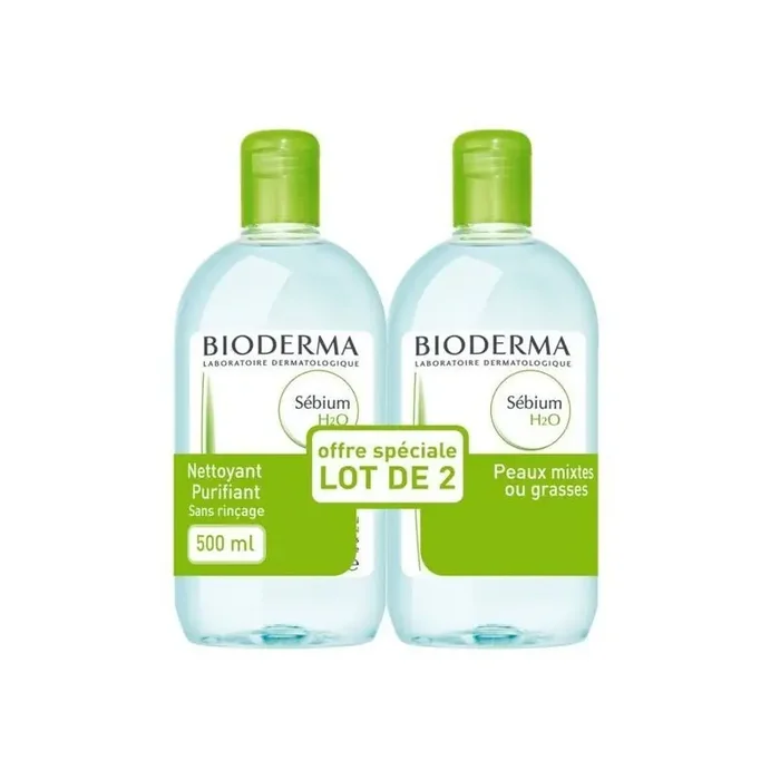 Bioderma sebium solution micellaire H2O 2 x 500ml