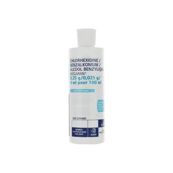 Biogaran Chlorhexidine benzalkonium alcool benzylique 250ml