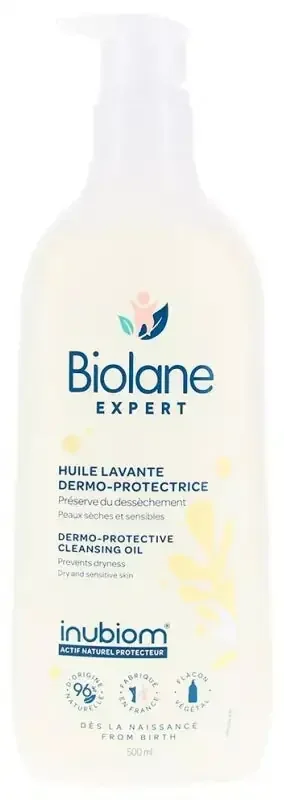 Biolane Expert Huile Lavante Dermo-Protectrice Peaux Sèches et Sensibles 500 ml