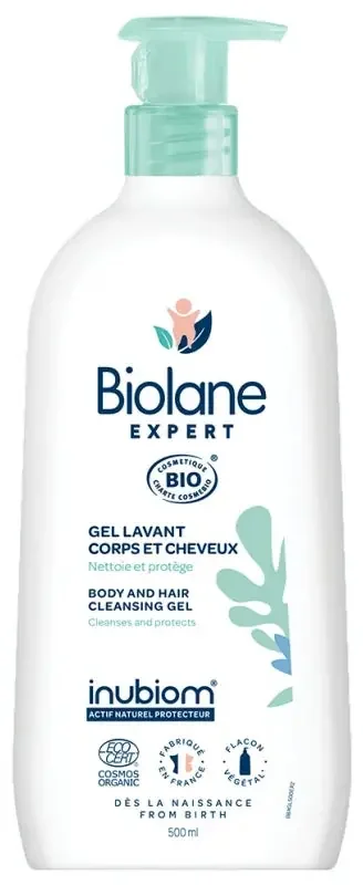 Biolane Gel Lavant Corps et Cheveux Bio 500 ml