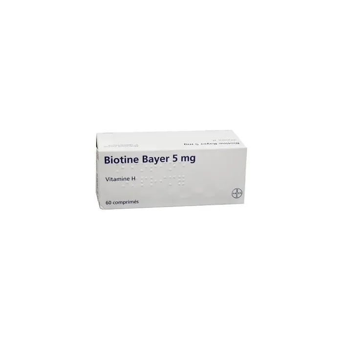 Biotine 5mg 60 comprimes chute de cheveux